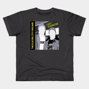 The Electric City Mixtape | Black and White by doctorheadly Kids T-Shirt